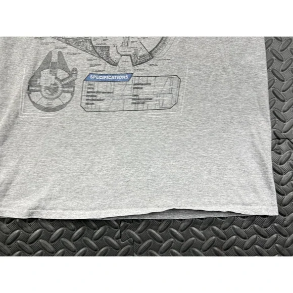Star Wars Shirt Adult Medium Gray Millennium Falcon Film Casual Men's - Picture 6 of 12